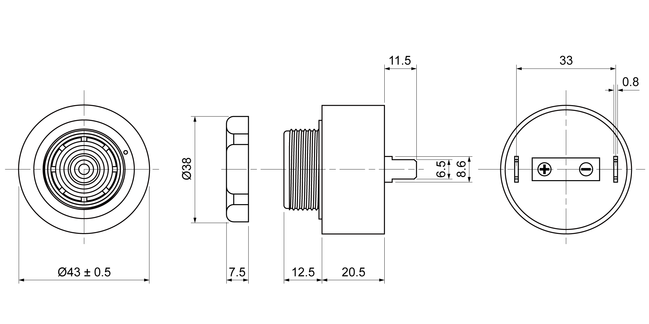 XPB4310-29S12TH Mechanical Drawing